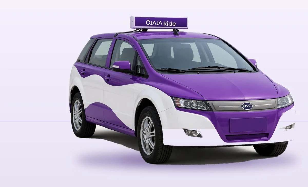 Front three-quarter view of an OJAJA Ride electric vehicle